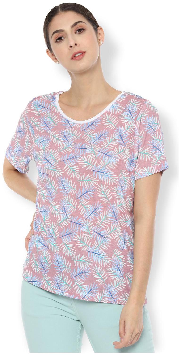 

Van Heusen Women Printed A-line top - Pink