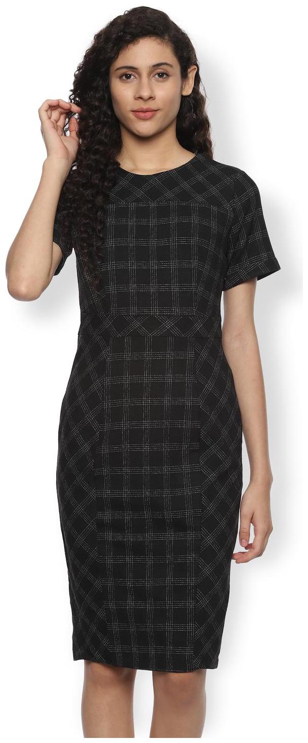 

Van Heusen Black Checked Bodycon dress