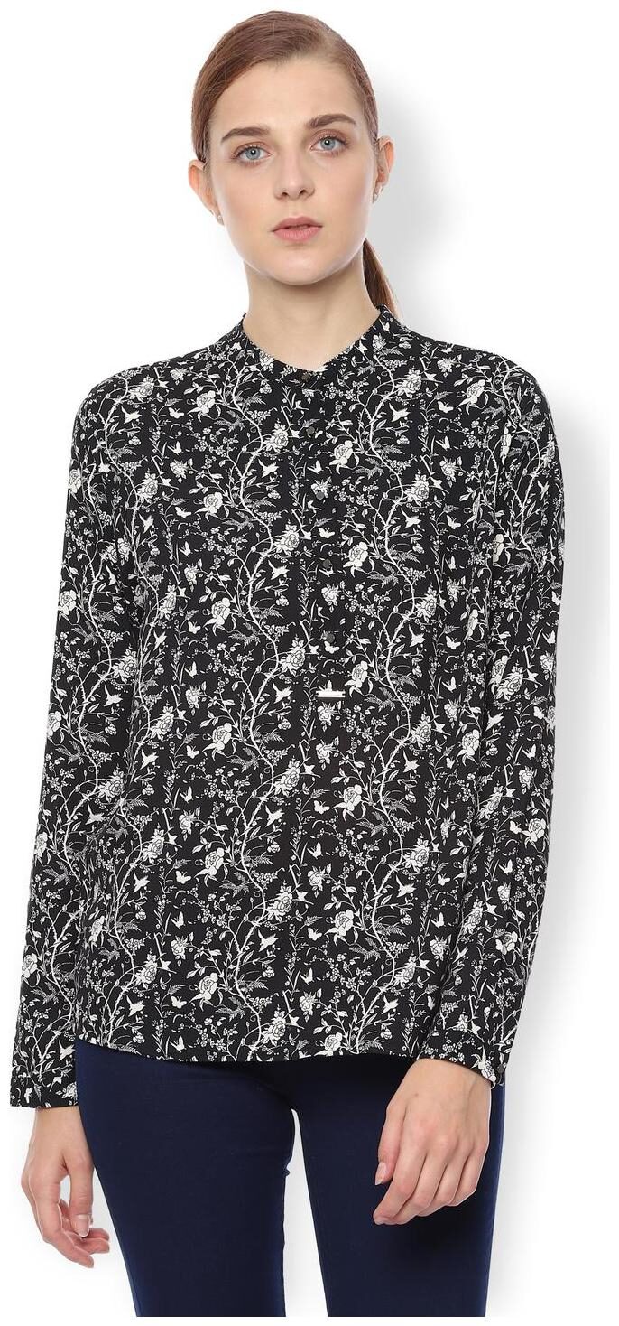 

Van Heusen Women Printed Regular top - Black