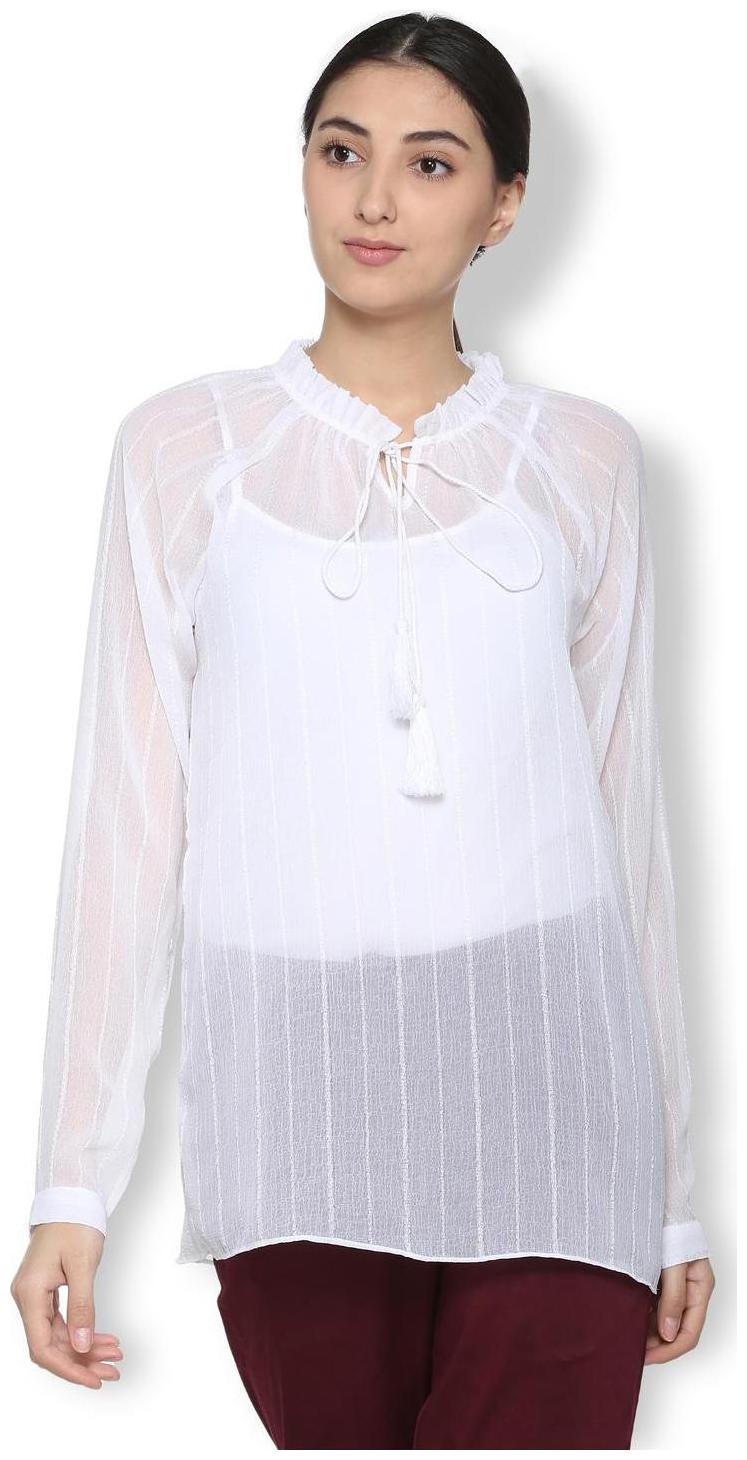 

Van Heusen Women Solid Regular top - White