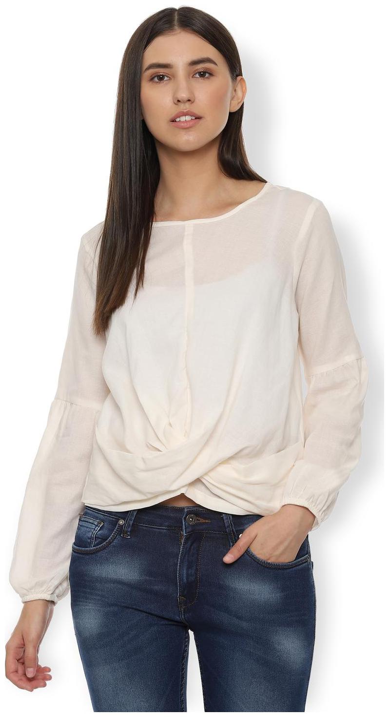 

Van Heusen Women Solid Regular top - White