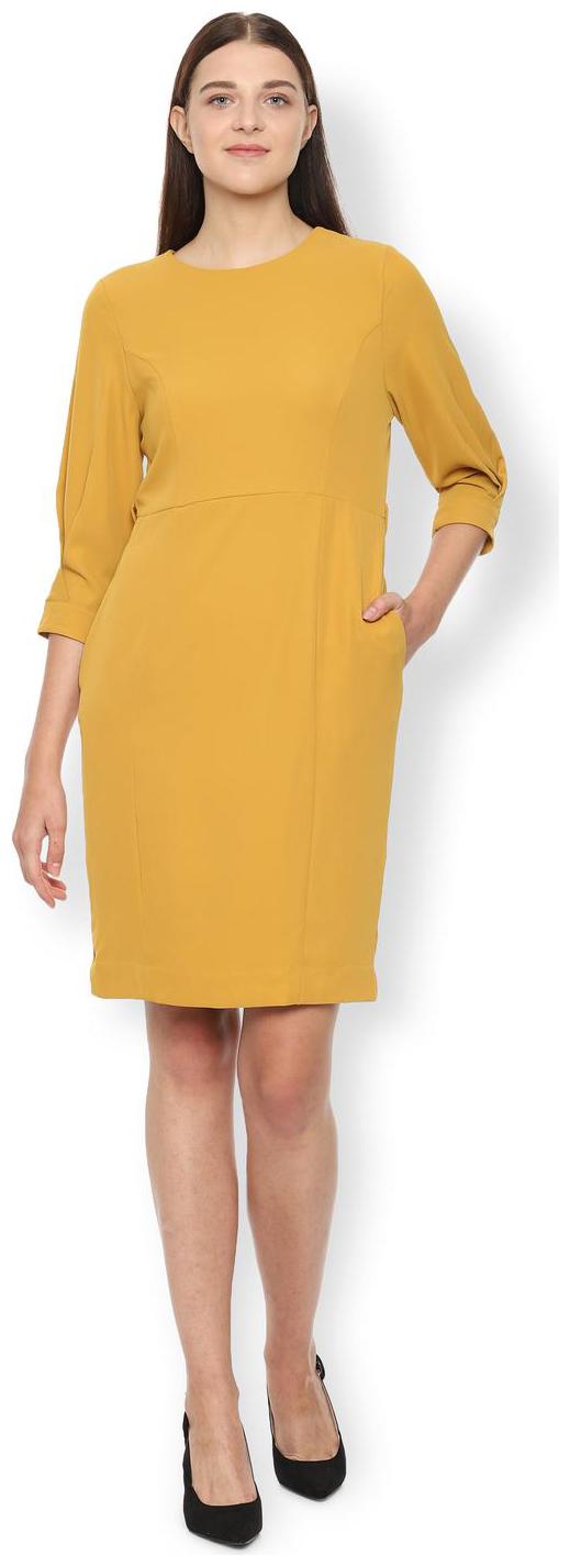 

Van Heusen Yellow Solid A-line dress