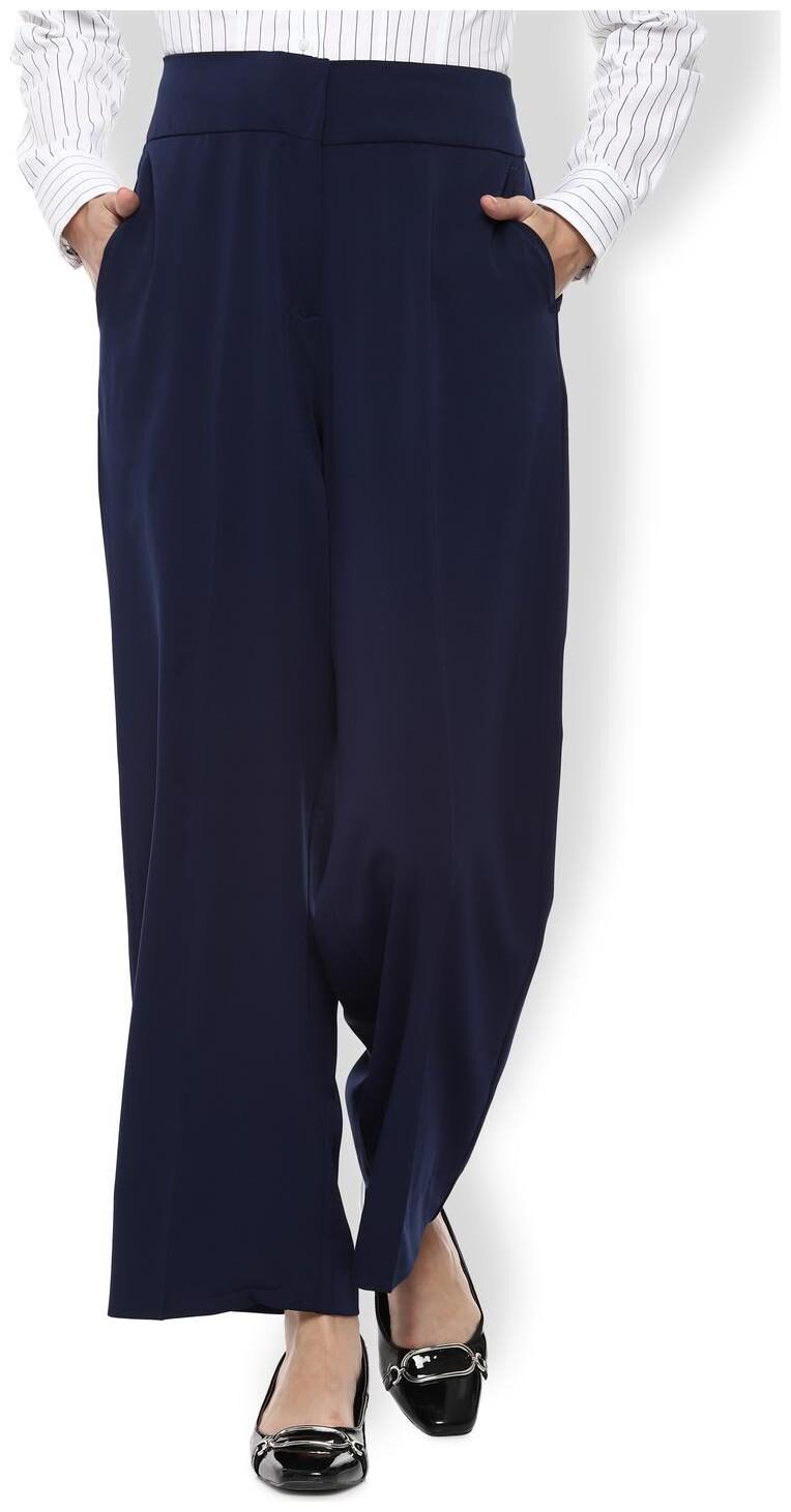 

Van Heusen Women Blue Regular fit Regular trousers