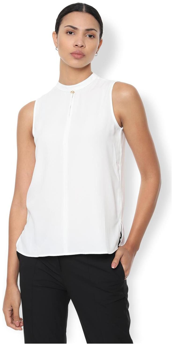 

Van Heusen Women Solid Regular top - White