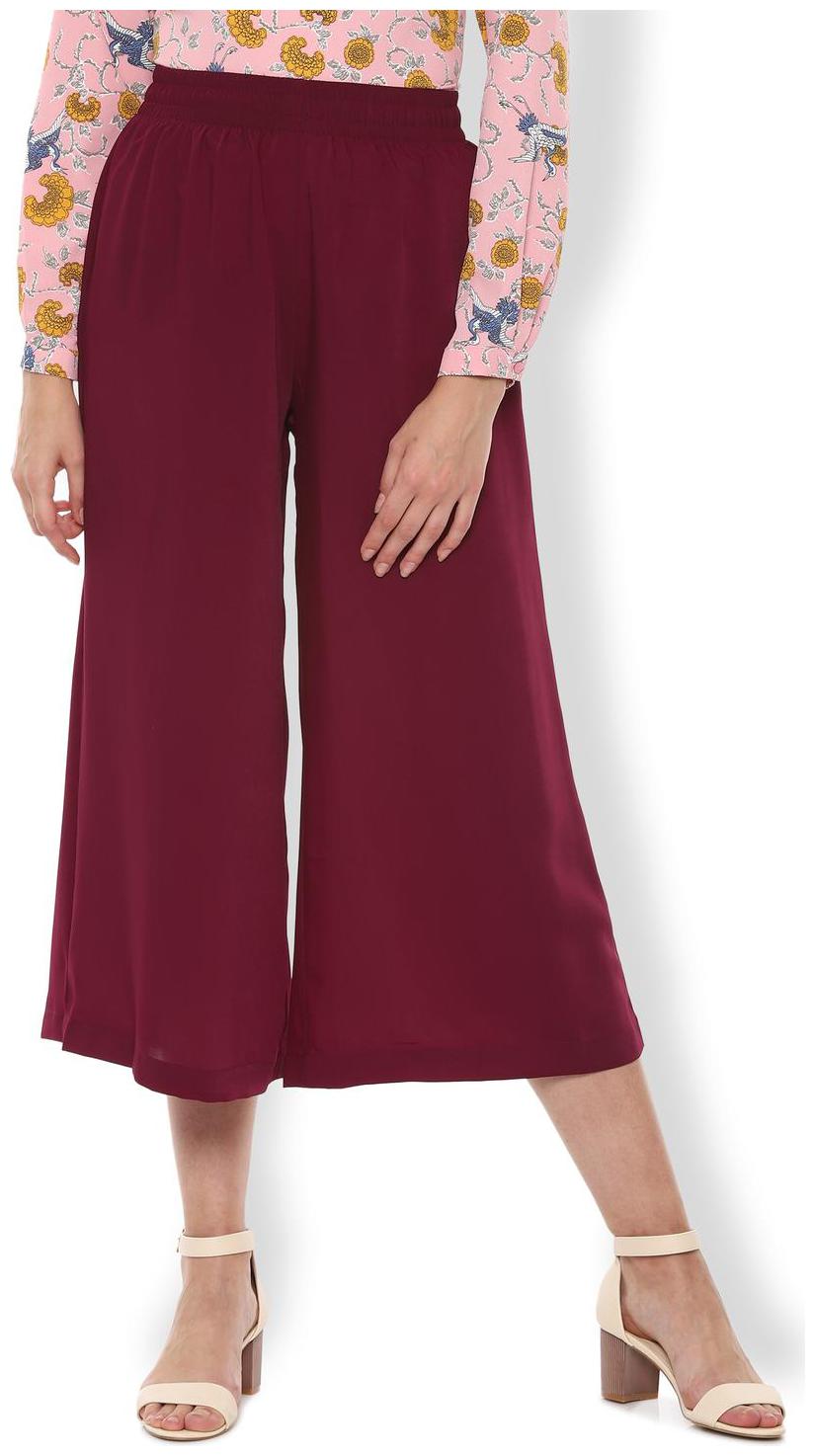 

Van Heusen Women Maroon Regular fit Cullotes