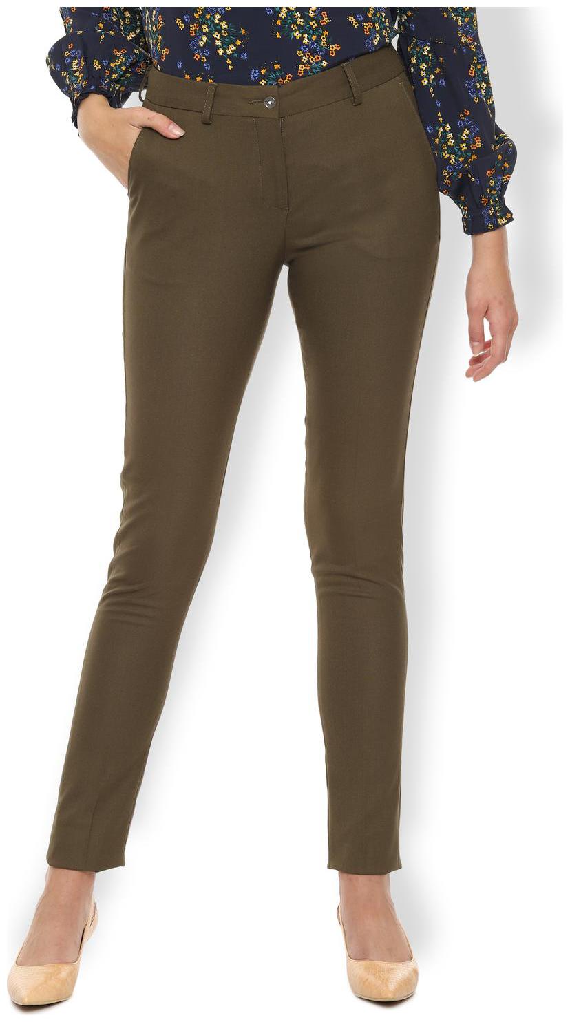 

Van Heusen Women Green Regular fit Regular trousers
