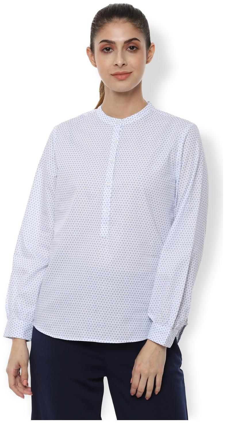 

Van Heusen Women Printed Regular top - Blue