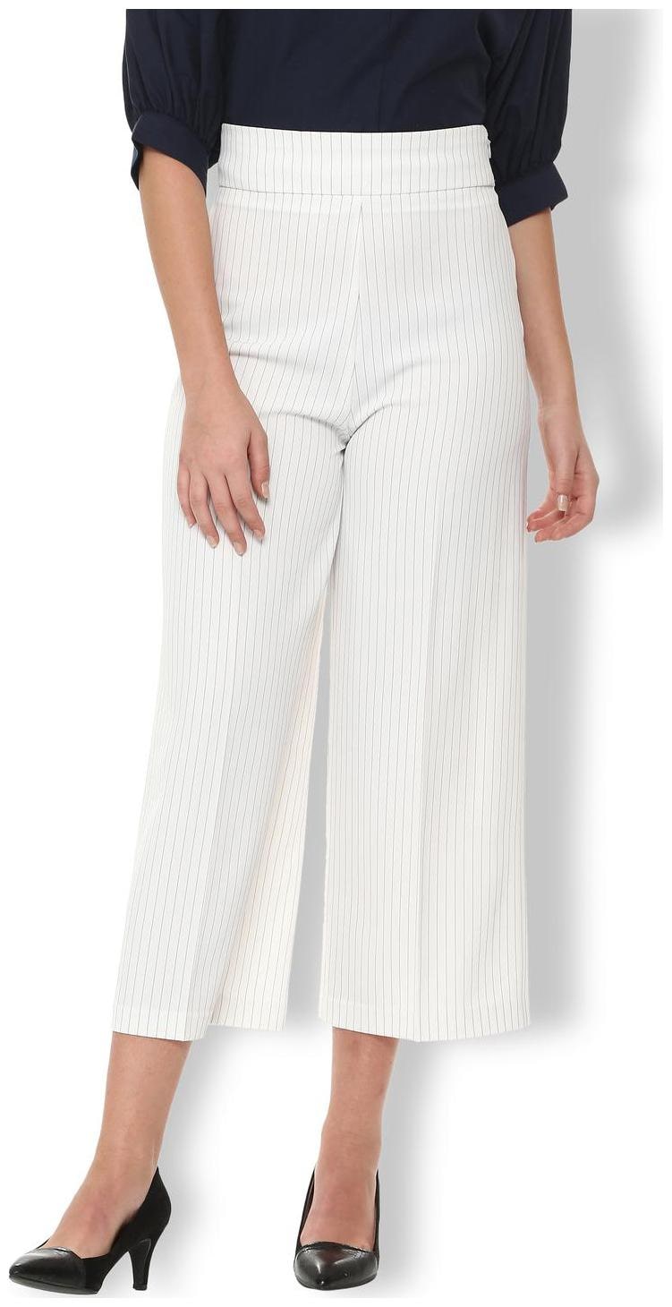 

Van Heusen Women White Regular fit Regular trousers