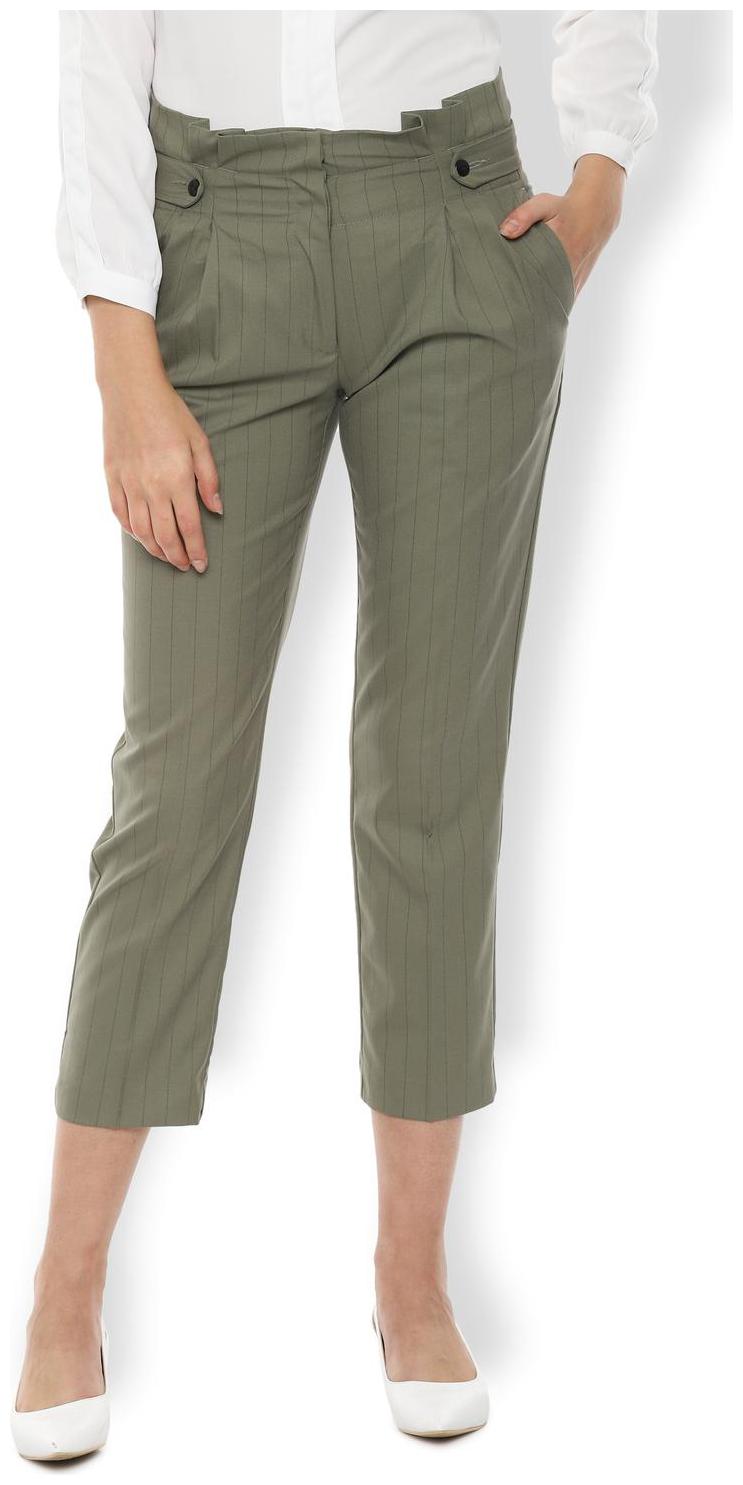 

Van Heusen Women Green Regular fit Cropped trousers
