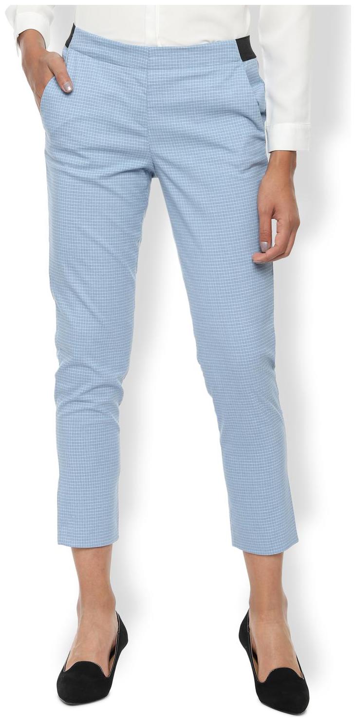 

Van Heusen Women Blue Regular fit Regular trousers