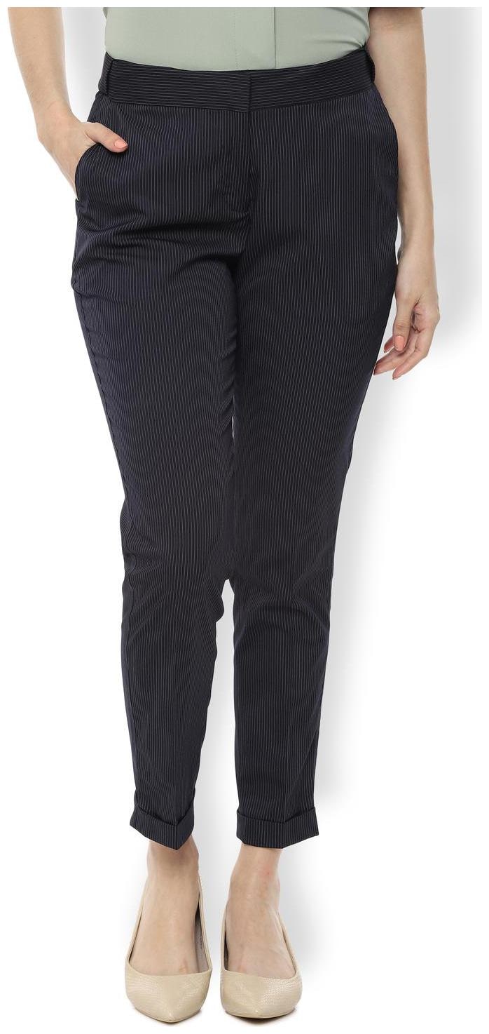 

Van Heusen Women Blue Regular fit Regular trousers
