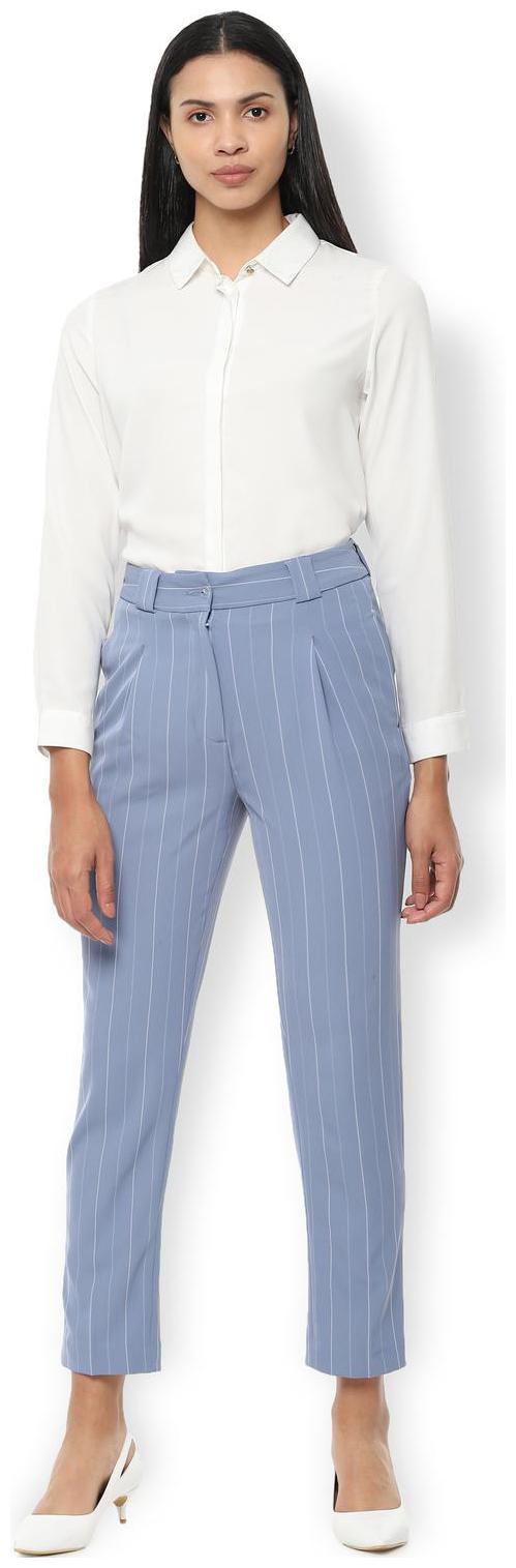 

Van Heusen Women Blue Regular fit Cropped trousers