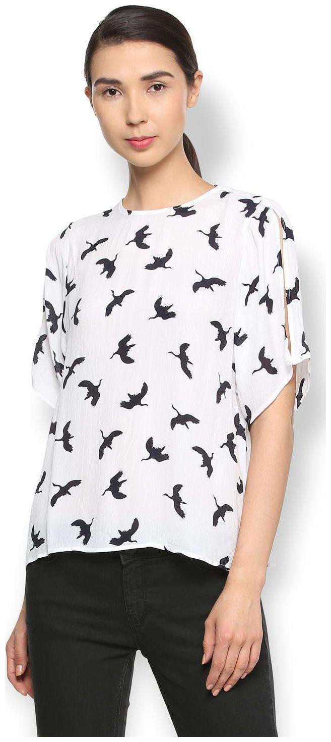 

Van Heusen Women Printed Regular top - White