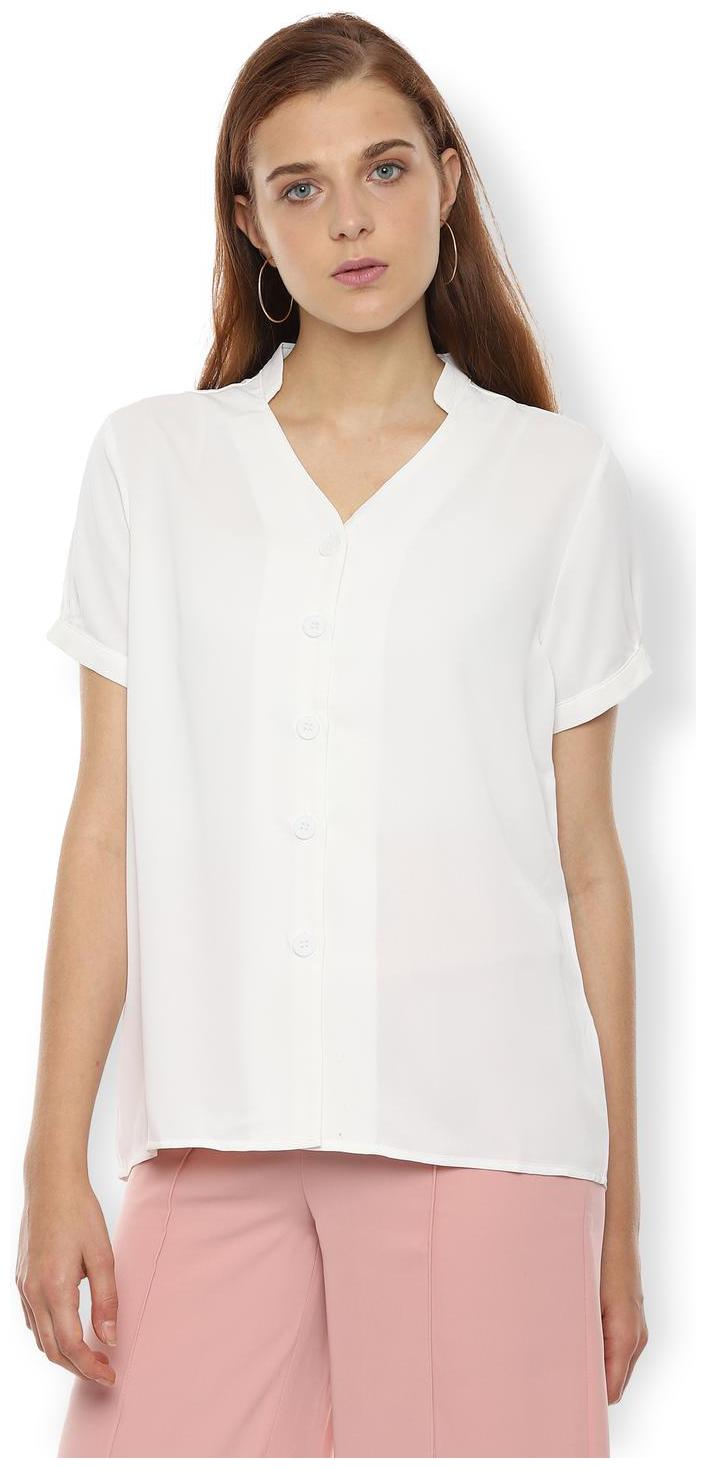 

Van Heusen Women Solid Regular top - White