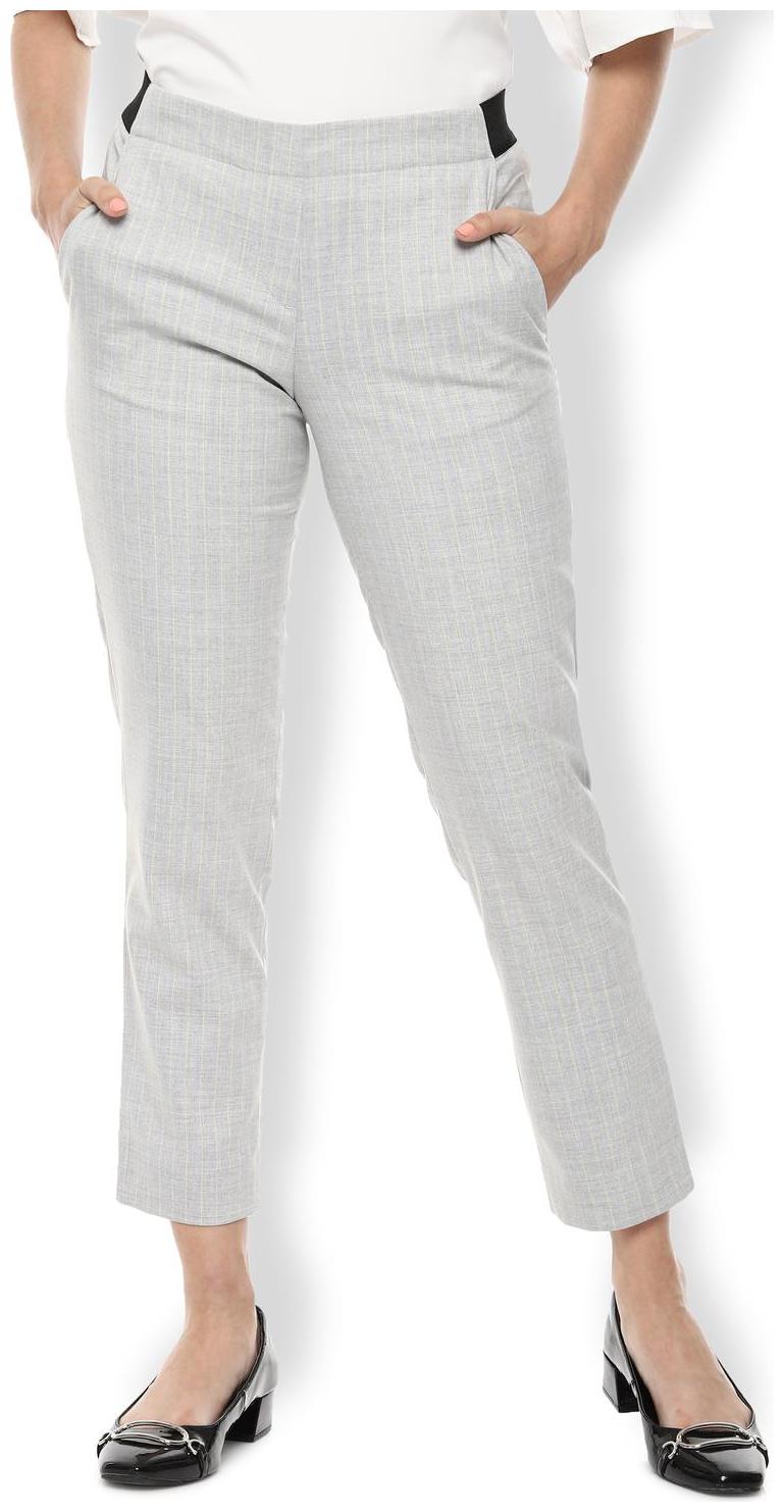 

Van Heusen Women Grey Regular fit Cropped trousers