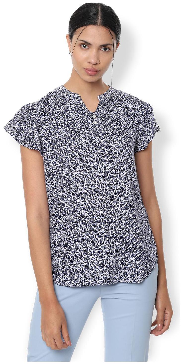 

Van Heusen Women Printed Regular top - Blue