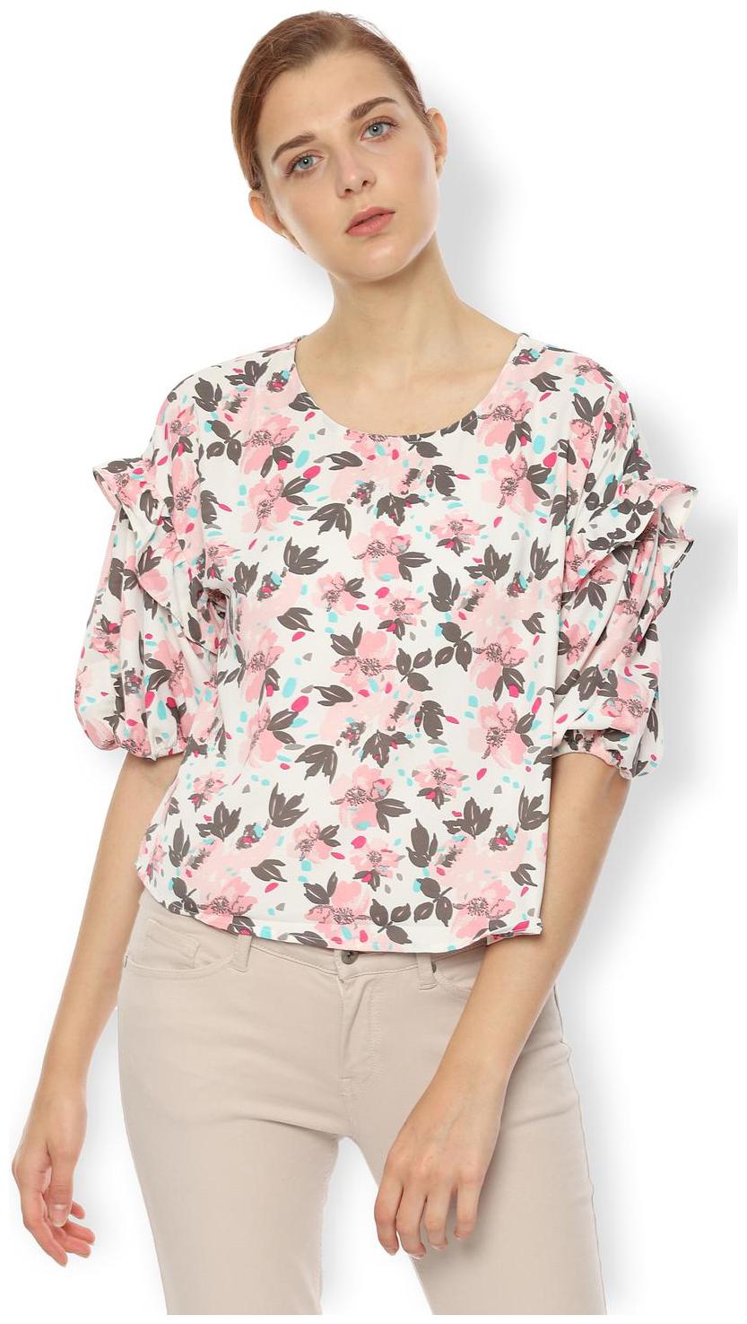 

Van Heusen Women Printed Regular top - White