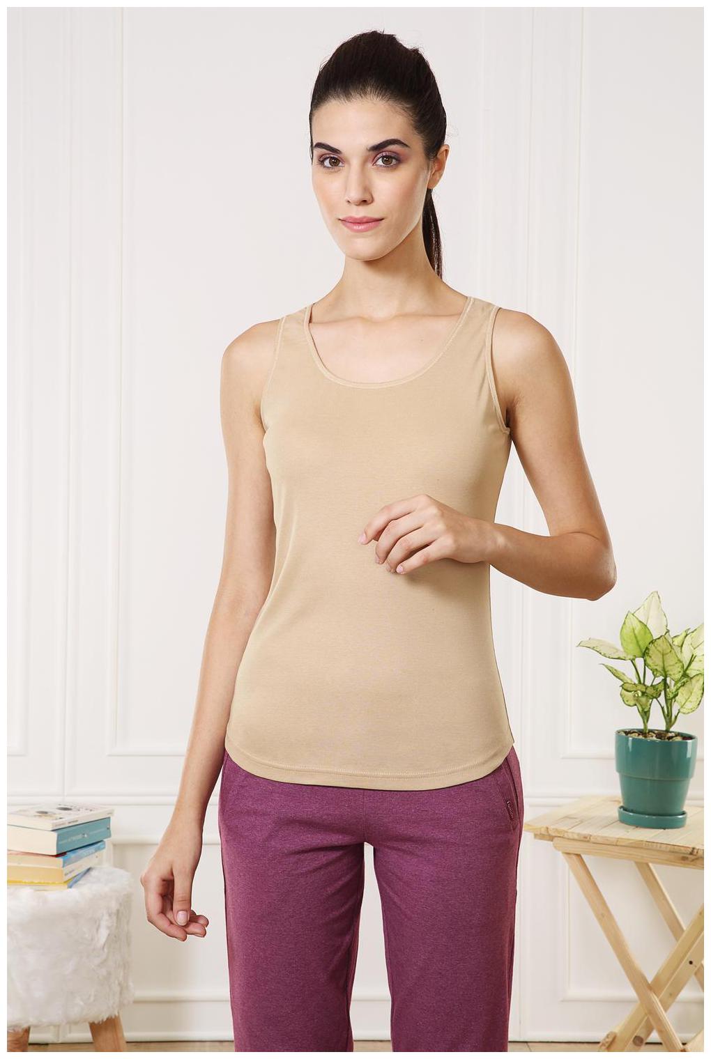 

Van Heusen Women Solid Regular top - Beige