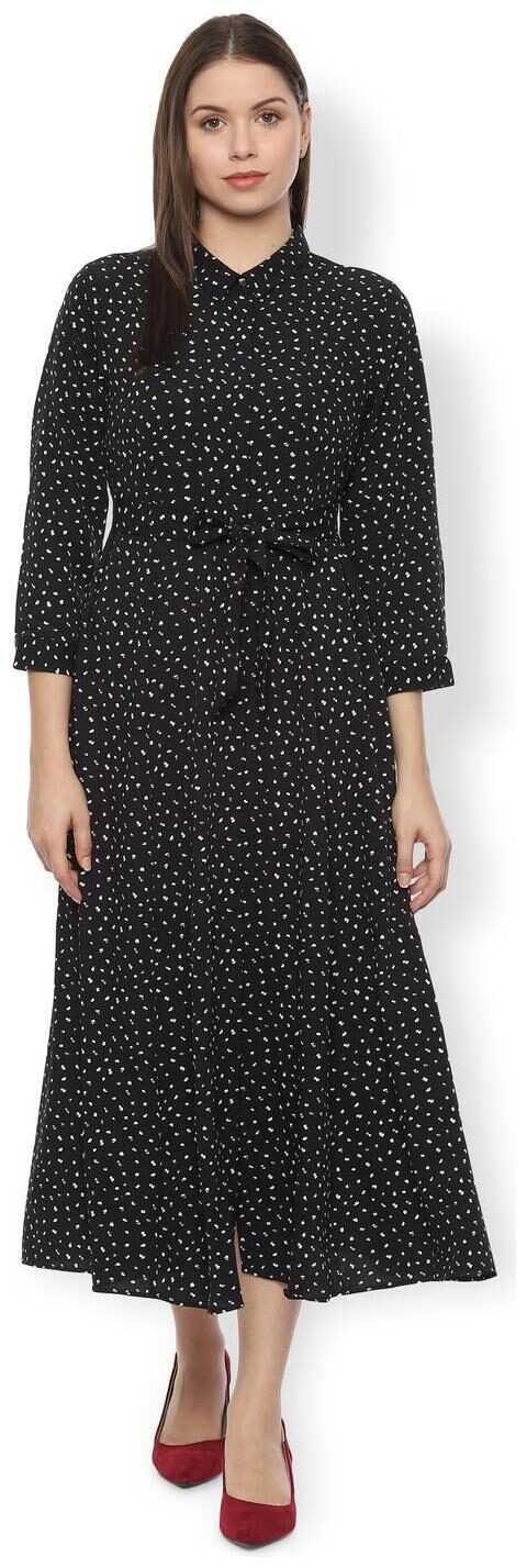 

Van Heusen Black Printed Maxi dress