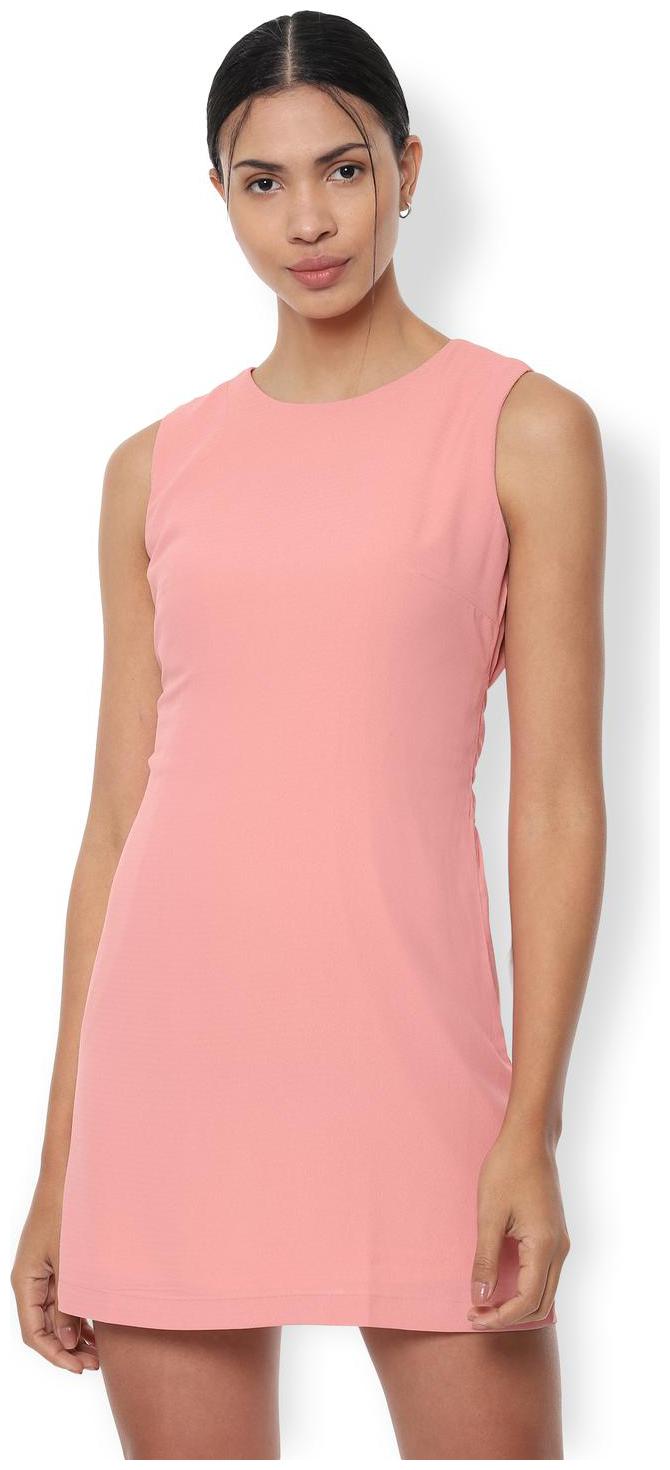 

Van Heusen Orange Self design A-line dress