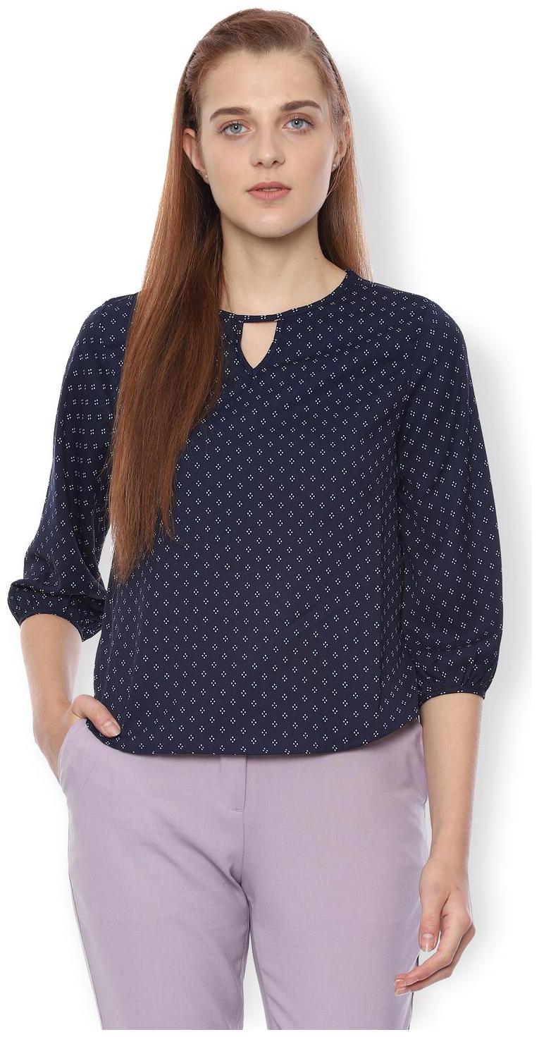 

Van Heusen Women Printed Regular top - Blue