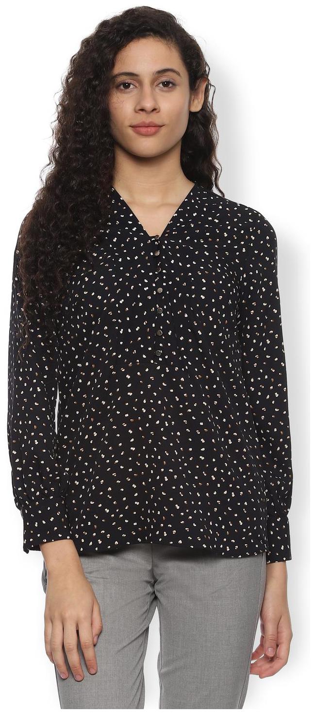 

Van Heusen Women Printed Regular top - Black