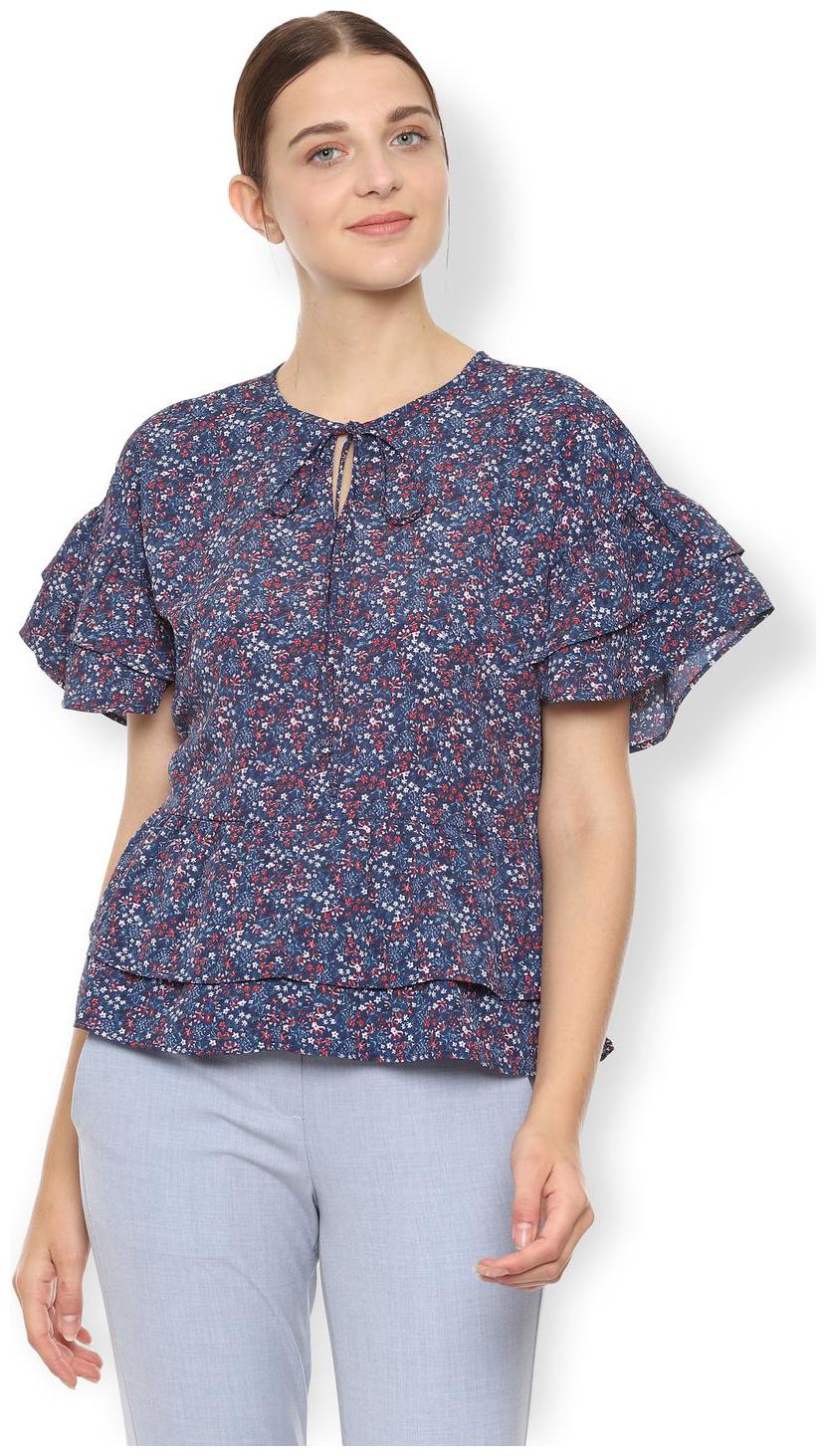 

Van Heusen Women Printed Regular top - Blue