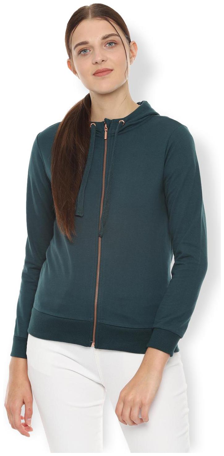 

Van Heusen Women Solid Hoodie - Green