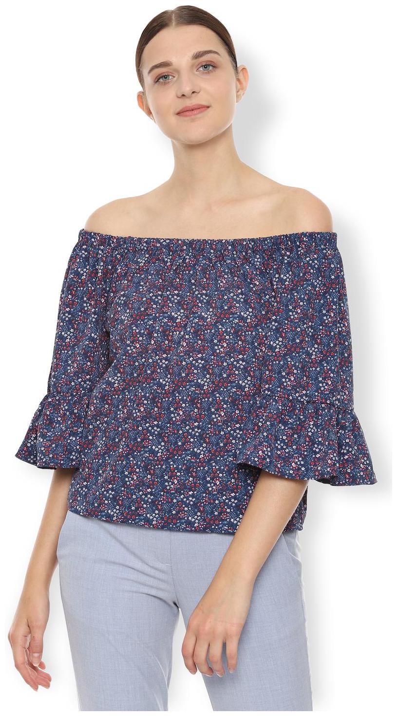 

Van Heusen Women Printed Regular top - Blue