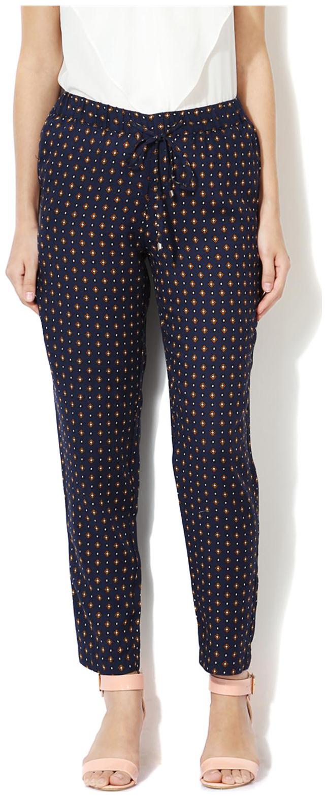 

Van Heusen Women Blue Regular fit Regular trousers