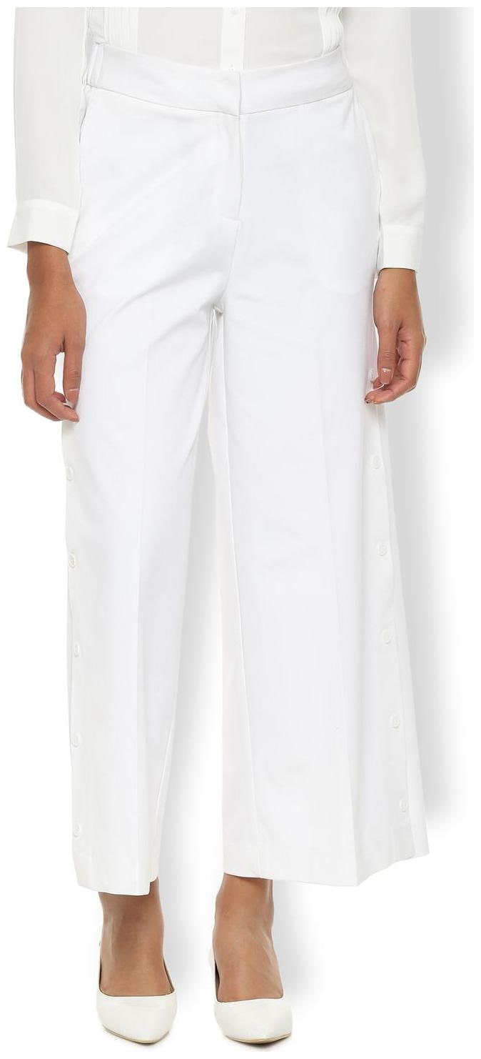 

Van Heusen Women White Regular fit Regular trousers