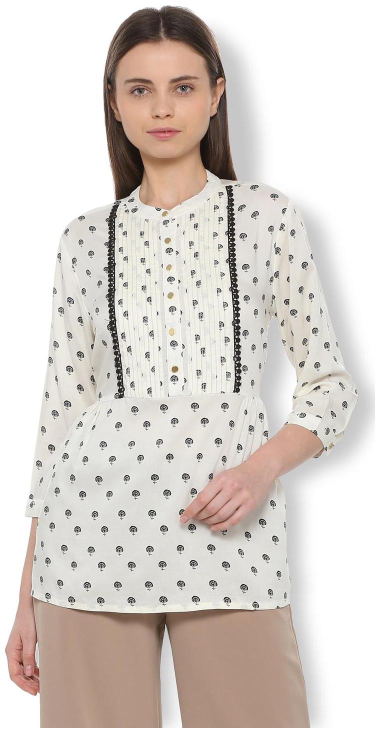 

Van Heusen Women Printed Regular top - White