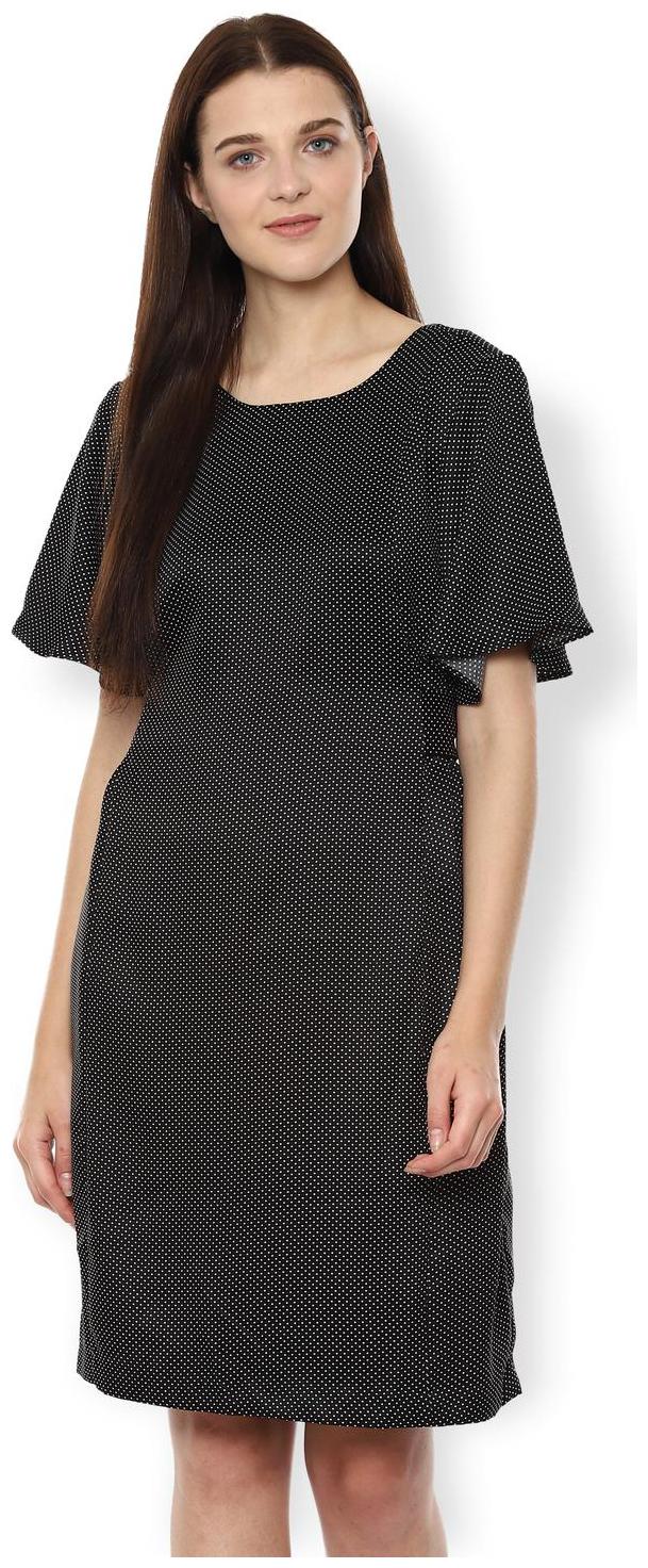 

Van Heusen Black Printed A-line dress