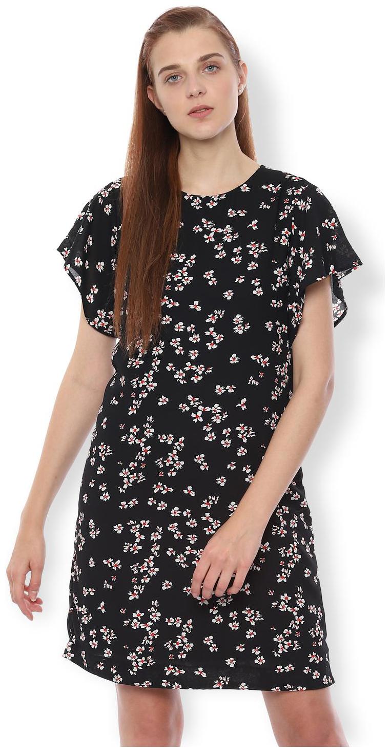 

Van Heusen Black Printed A-line dress