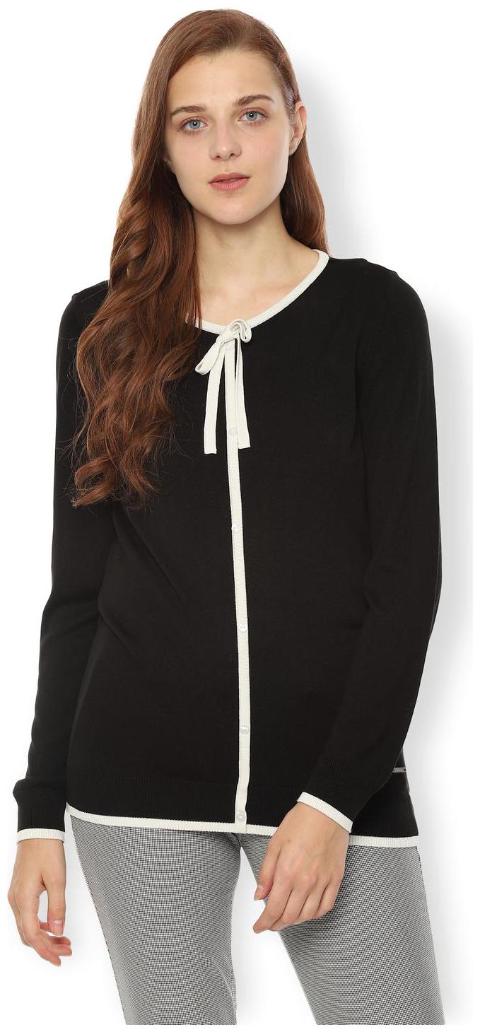 

Van Heusen Women Solid Regular top - Black