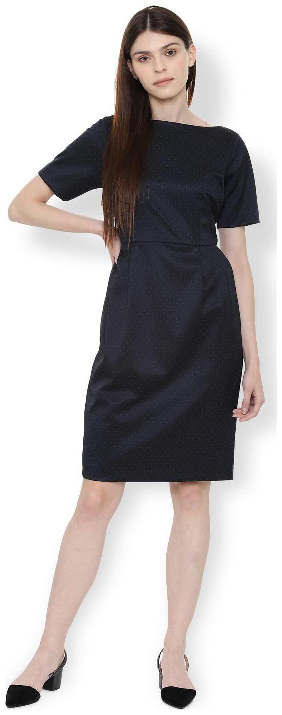 

Van Heusen Black Printed A-line dress