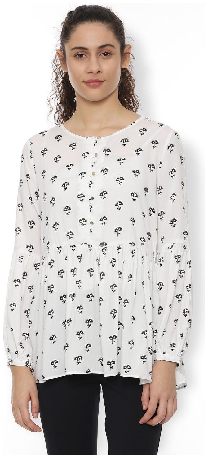 

Van Heusen Women Printed Regular top - White