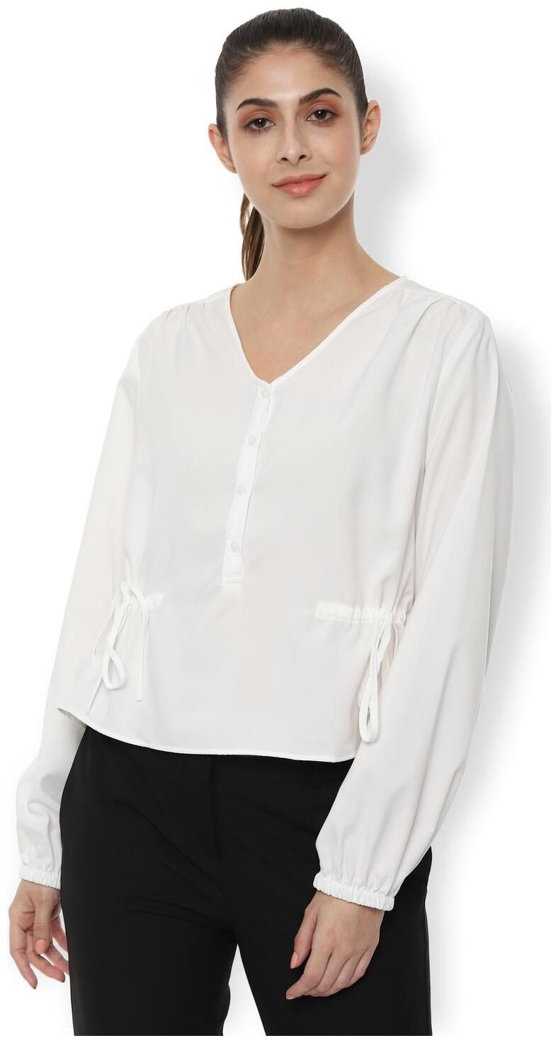 

Van Heusen Women Solid Regular top - White