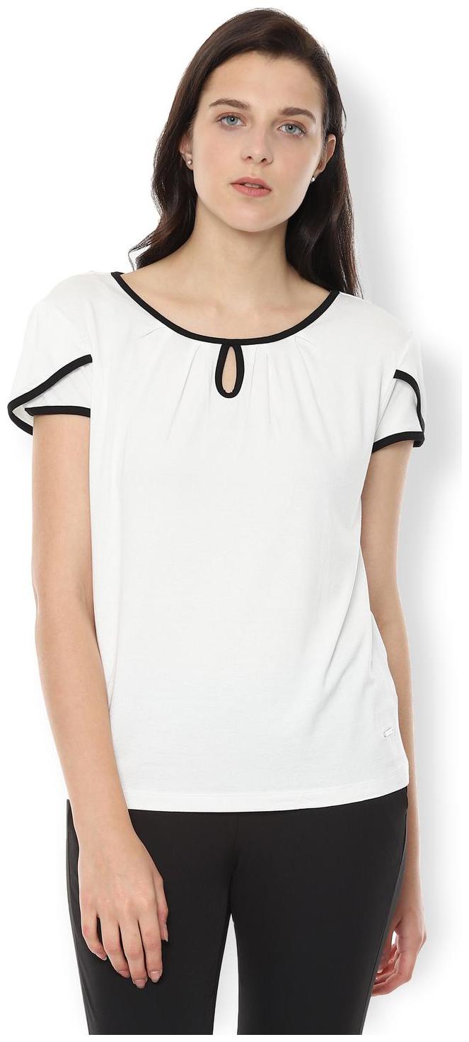 

Van Heusen Women Solid A-line top - White