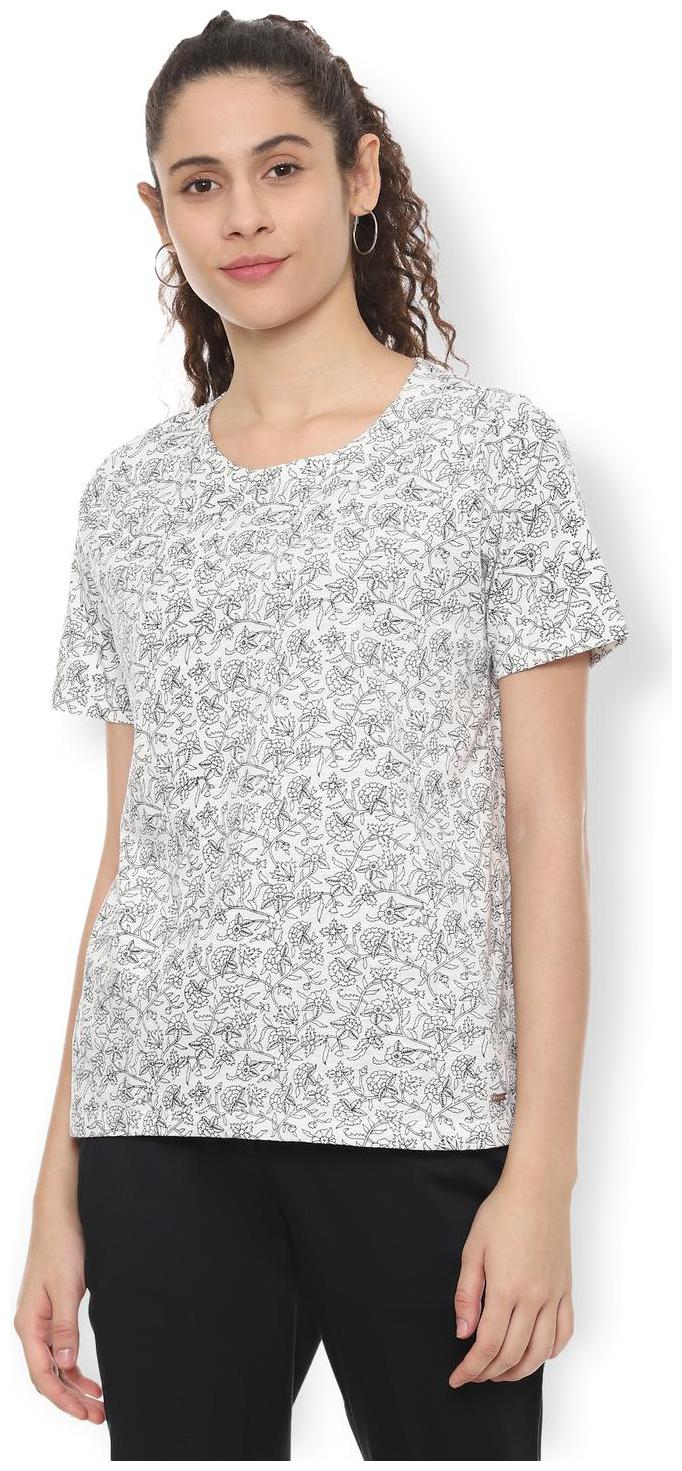 

Van Heusen Women Printed Regular top - White