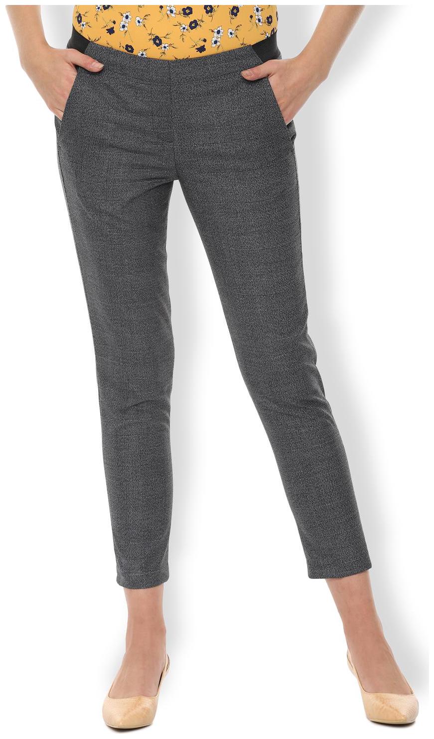 

Van Heusen Women Grey Regular fit Regular trousers