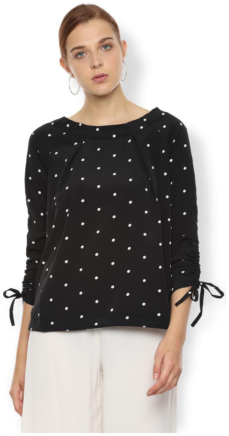 

Van Heusen Women Printed Regular top - Black