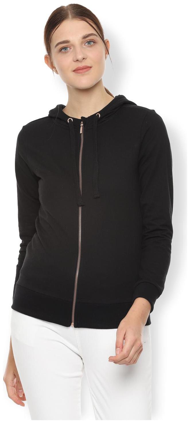 

Van Heusen Women Solid Hoodie - Black