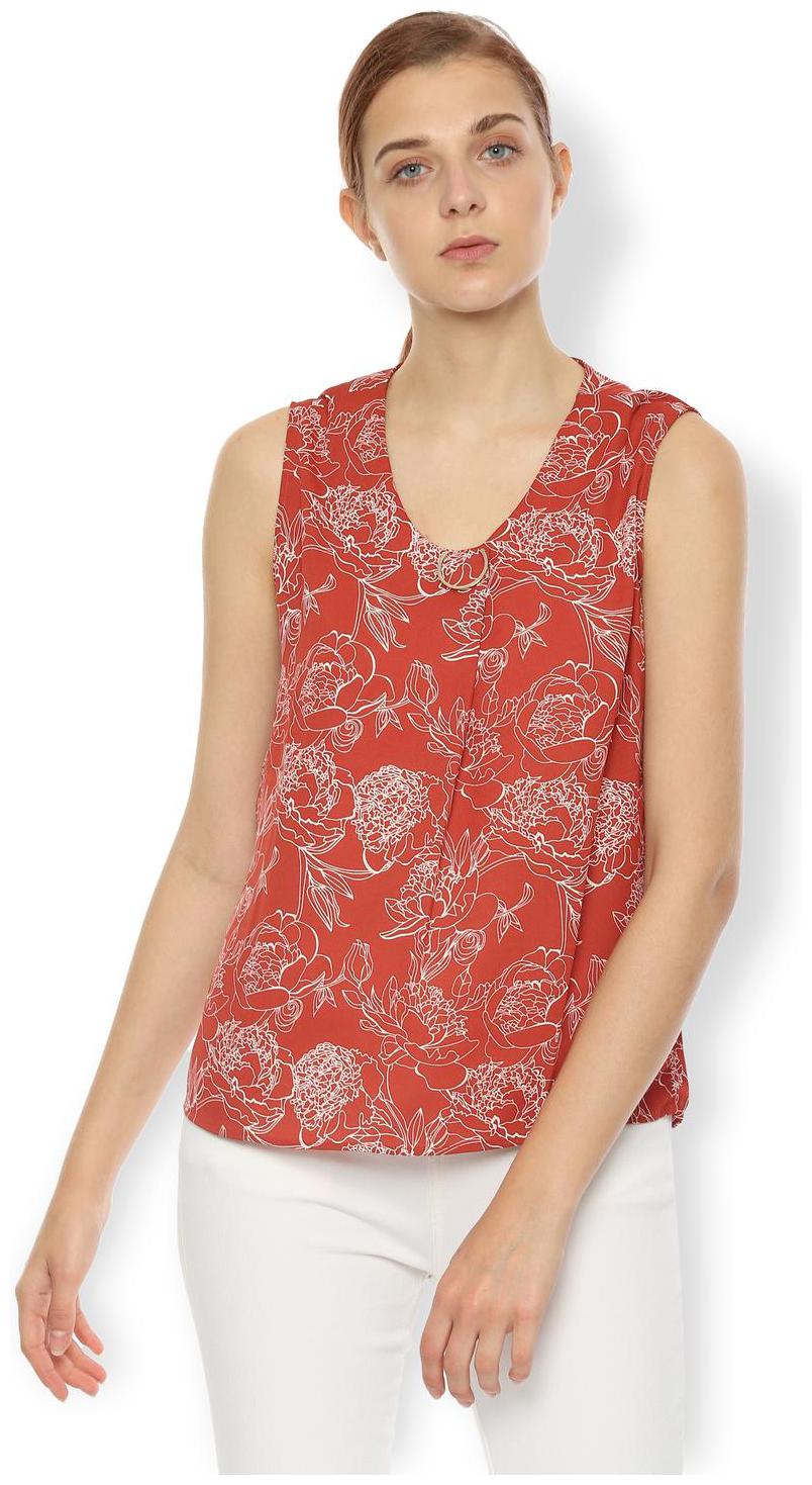 

Van Heusen Women Floral Regular top - Orange