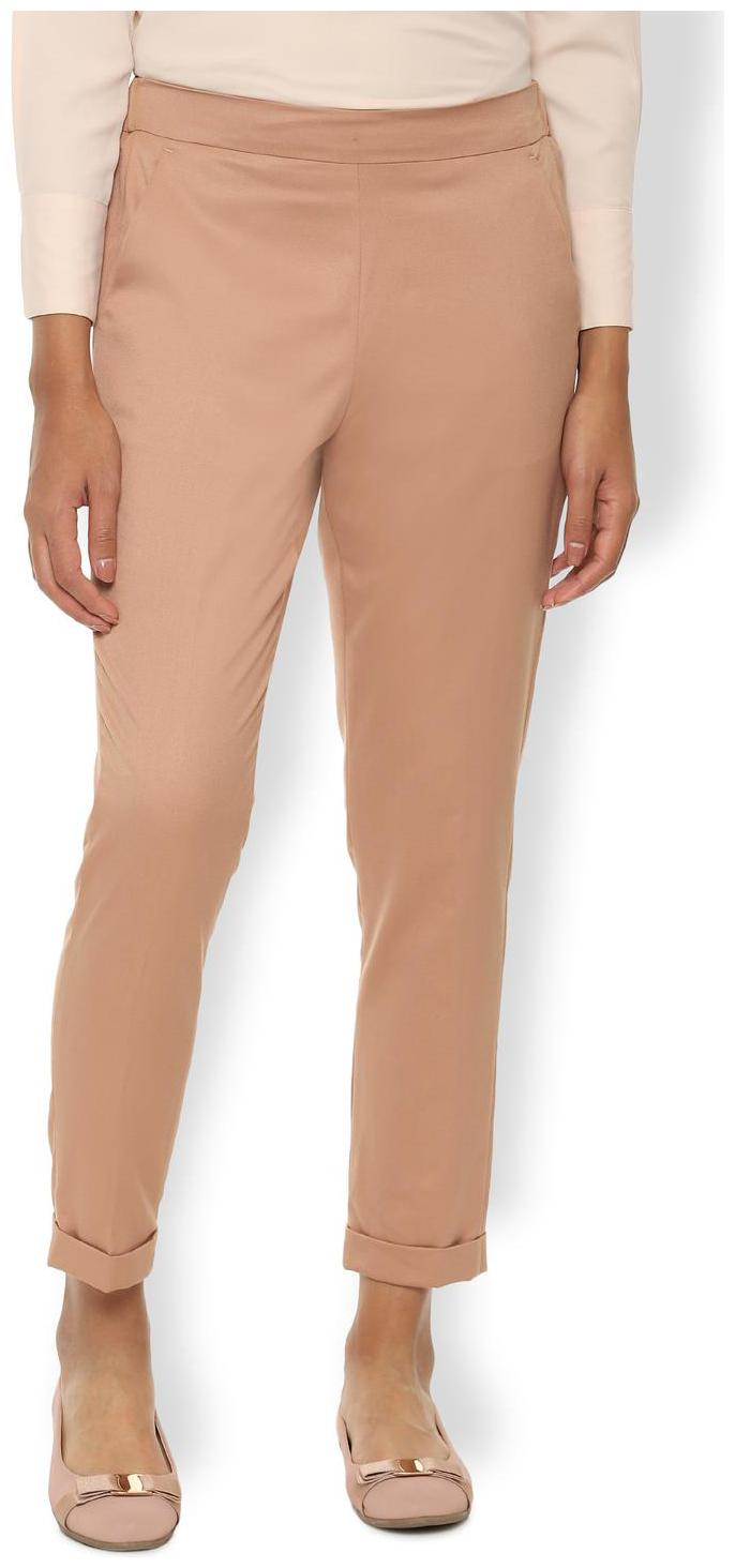 

Van Heusen Women Beige Regular fit Regular trousers