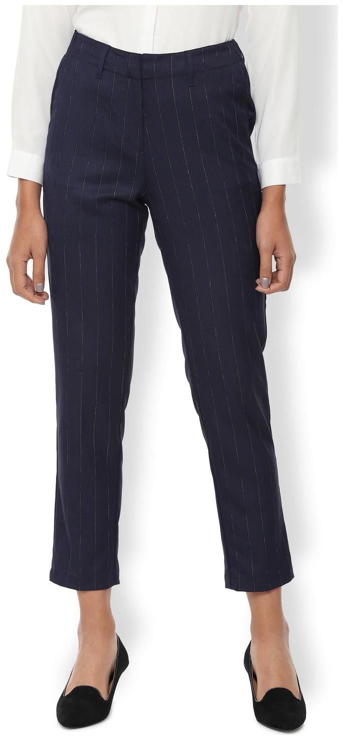 

Van Heusen Women Blue Regular fit Regular trousers