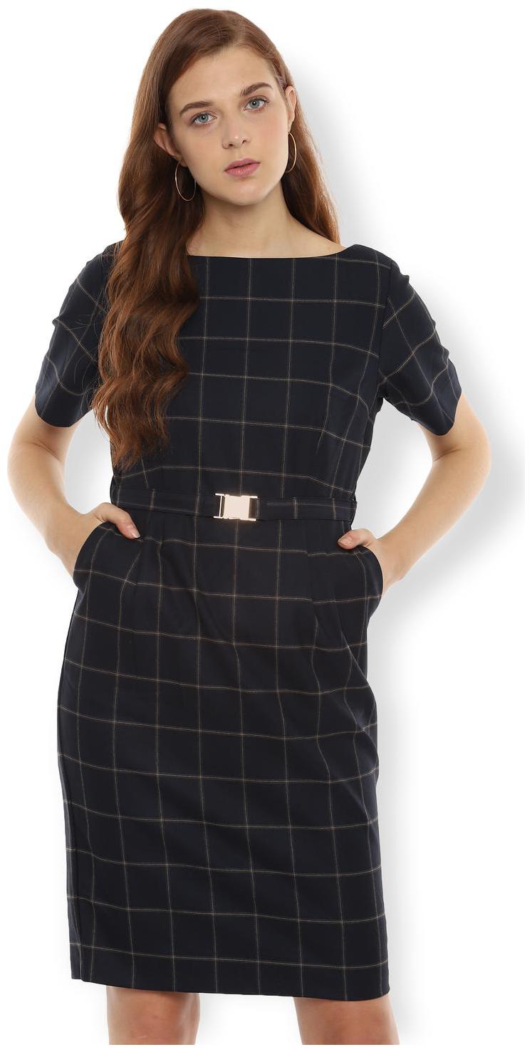 

Van Heusen Black Checked Bodycon dress