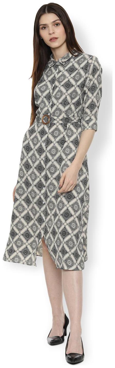 

Van Heusen Grey Printed Shirt dress