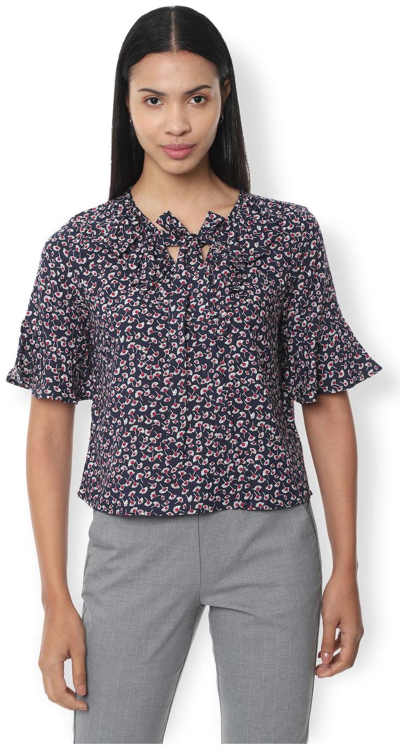 

Van Heusen Women Printed Regular top - Blue