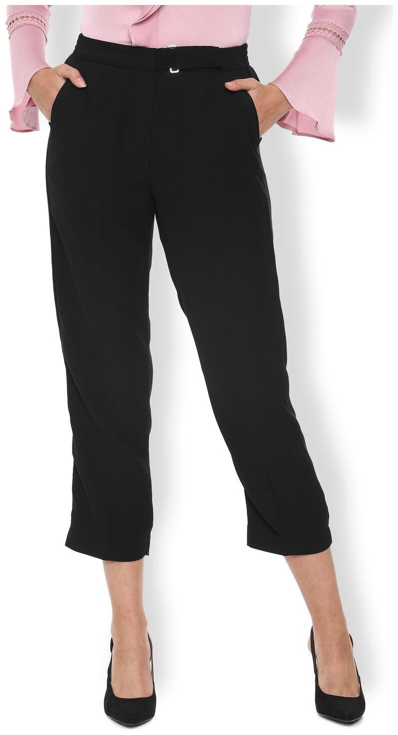 

Van Heusen Women Black Regular fit Regular trousers